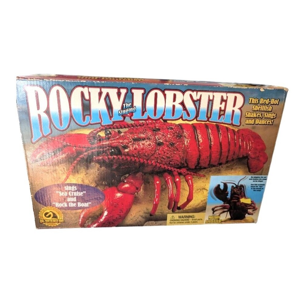 Rocky The Singing Lobster Gemmy Big Mouth Billy Bass Animatronic Dances Sings